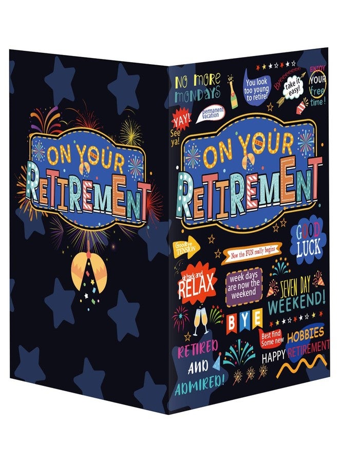 Gosknor Jumbo Retirement Greeting Card, Black Farewell Greeting Card with Envelope Large Going Away Card Big Leaving Card Farewell Decorations Retirement Gift for Coworker - Image 1
