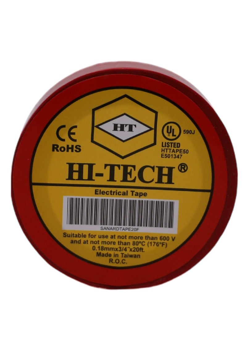 Hi-Tech Electrical Tape - Red - Image 1