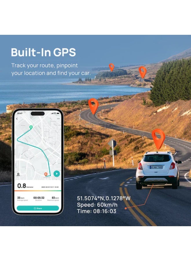 70mai A810s Dash Cam with Rear Camera Device Memory Card Bundle - Image 3