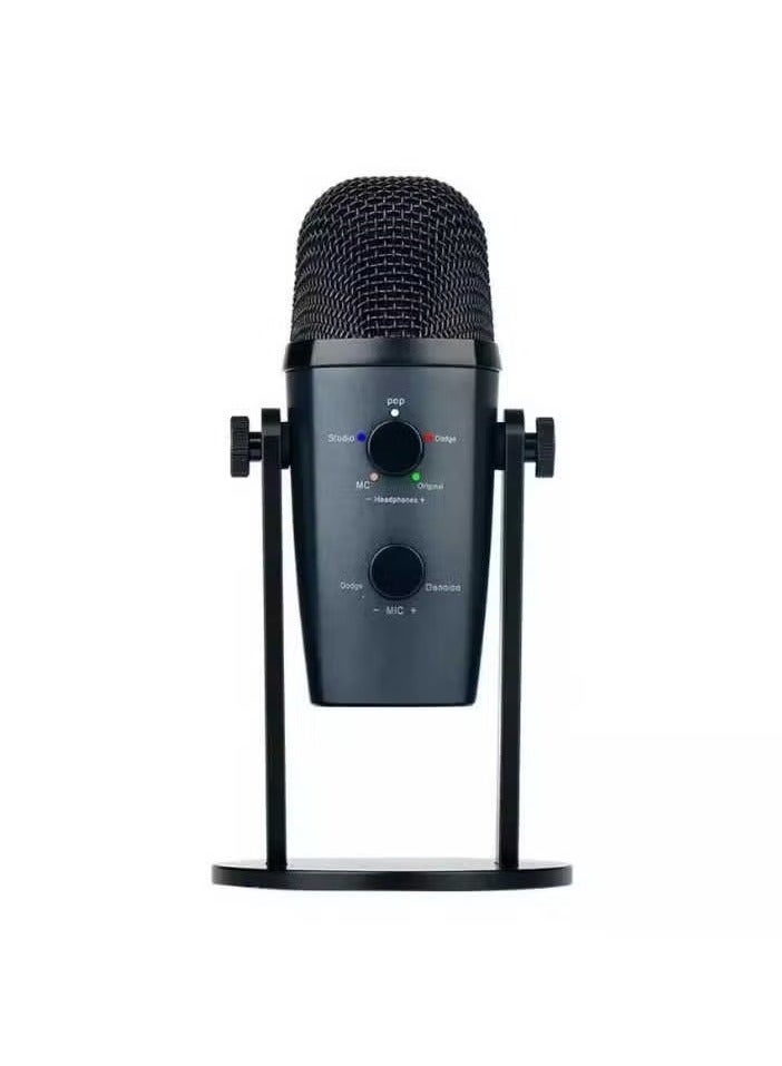 "MC-PW10 Professional USB Microphone – Cardioid Condenser Mic with Noise Reduction, 4 Recording Modes, 3.5mm Headphone Monitoring, Plug-and-Play for PC, Mac & Mobile – Perfect for Streaming, Podcasting, Gaming & Voiceovers"
