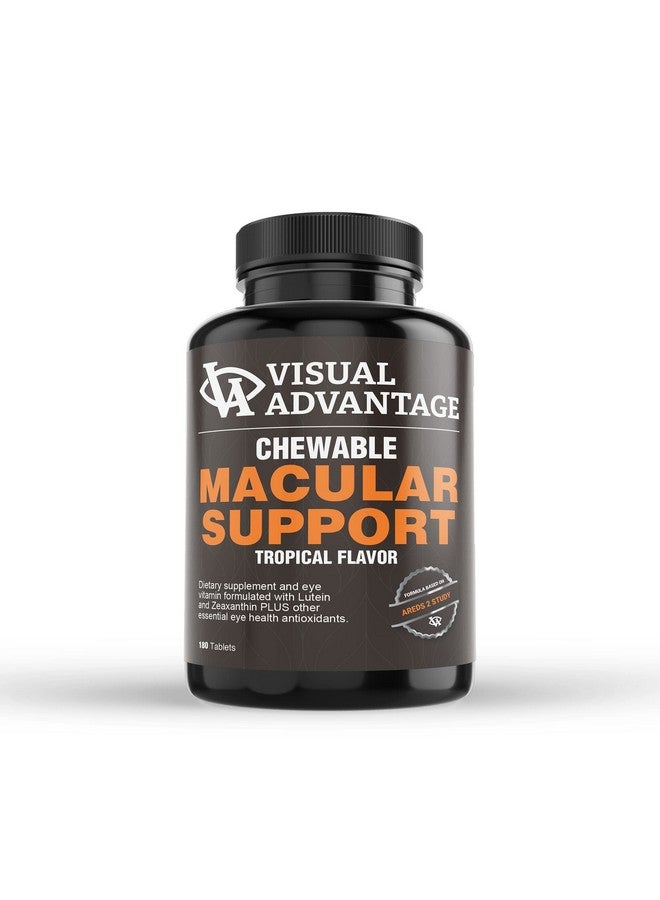 Visual Advantage® Macular Support Chewables - AREDS 2 Vitamins for Healthy Eyes - Great Tasting Tropical Flavored Chewable Tablets - 3 Month Supply (180) - Image 1