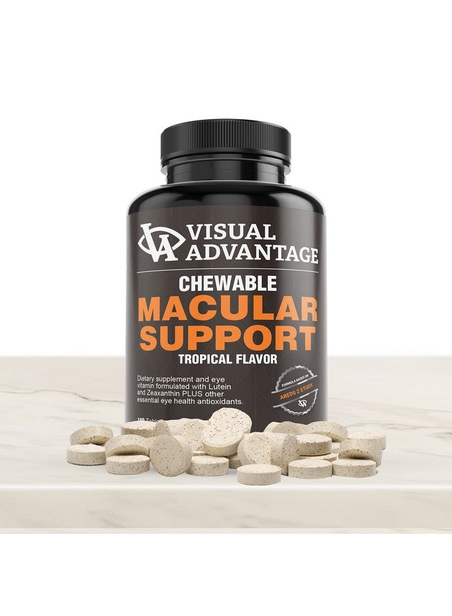 Visual Advantage® Macular Support Chewables - AREDS 2 Vitamins for Healthy Eyes - Great Tasting Tropical Flavored Chewable Tablets - 3 Month Supply (180) - Image 3