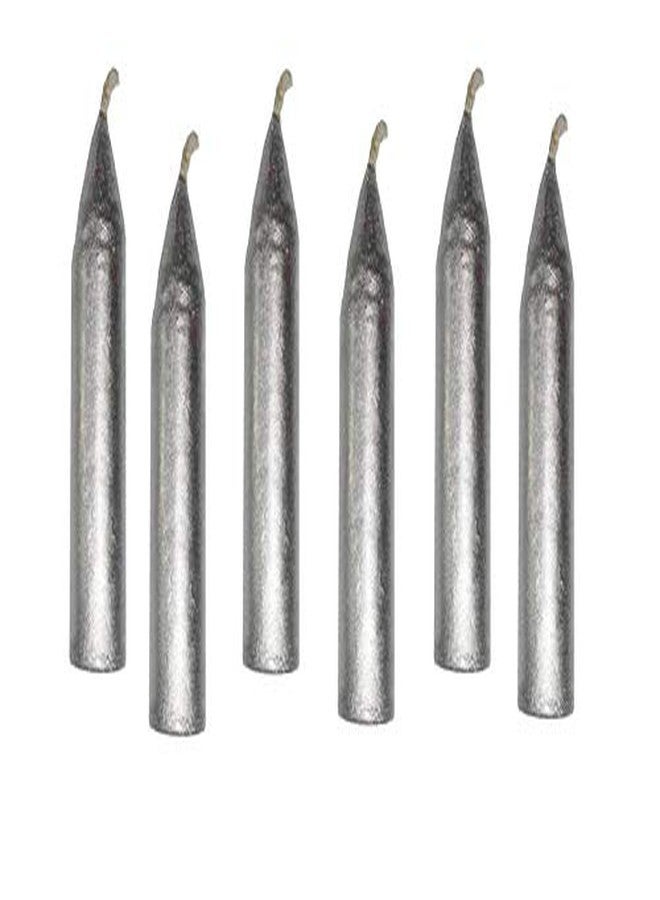 Luces Paraffin Wax Pastel Stick Candles (Silver) -Pack of 12 - Image 1
