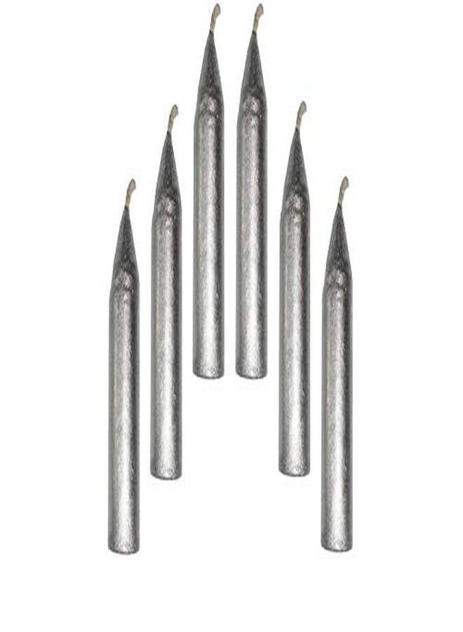 Luces Paraffin Wax Pastel Stick Candles (Silver) -Pack of 12 - Image 2