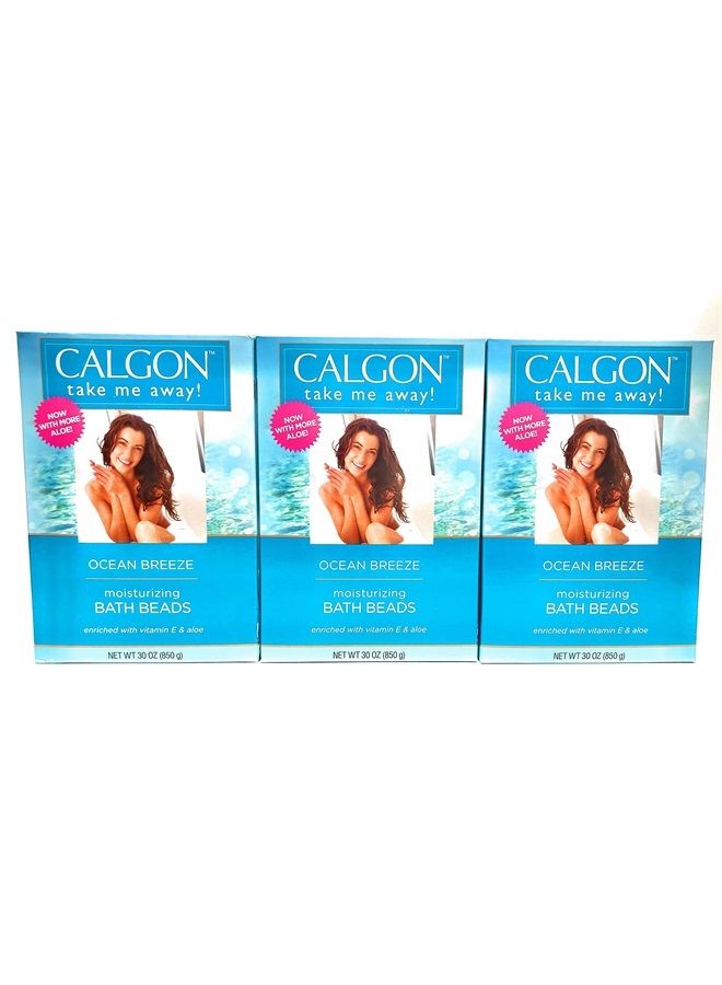 Calgon Ultra Moisturizing Bath Beads 30 Oz (Ocean Breeze, Pack of 3) - Image 1