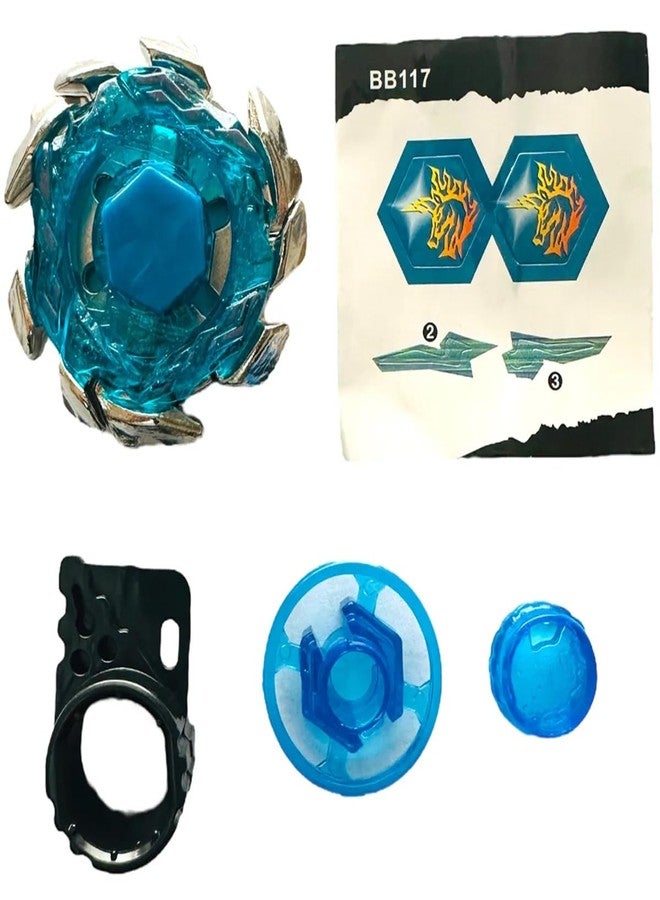 Funstars Blitz Unicorno 100RSF Metal Fury Spinning Top with String Launcher Battling Bey Toy for Kids Made of Aluminium Alloy and Plastic Assemble Required (BB117) - Image 3