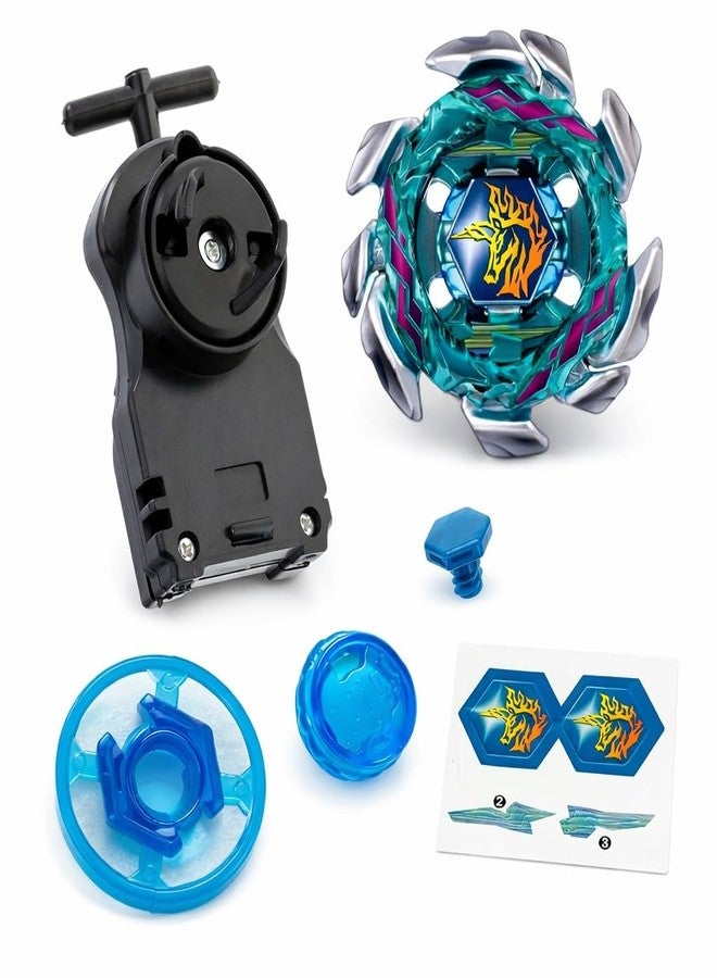 Funstars Blitz Unicorno 100RSF Metal Fury Spinning Top with String Launcher Battling Bey Toy for Kids Made of Aluminium Alloy and Plastic Assemble Required (BB117) - Image 1