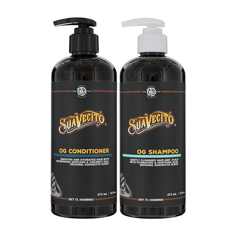 SUAVECITO OG Shampoo & Conditioner Set 16 oz Pump Bottle with Provitamin B5, Natural Oils To Fortify & Restore Damaged Hair, Gently Cleanses Conditions Soothes & Hydrates, Sulfate Free Works On All Hair Types - Image 1