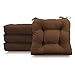 Essentials Micro Fiber Chair Pad, Chocolate, 4 Piece - Image 2