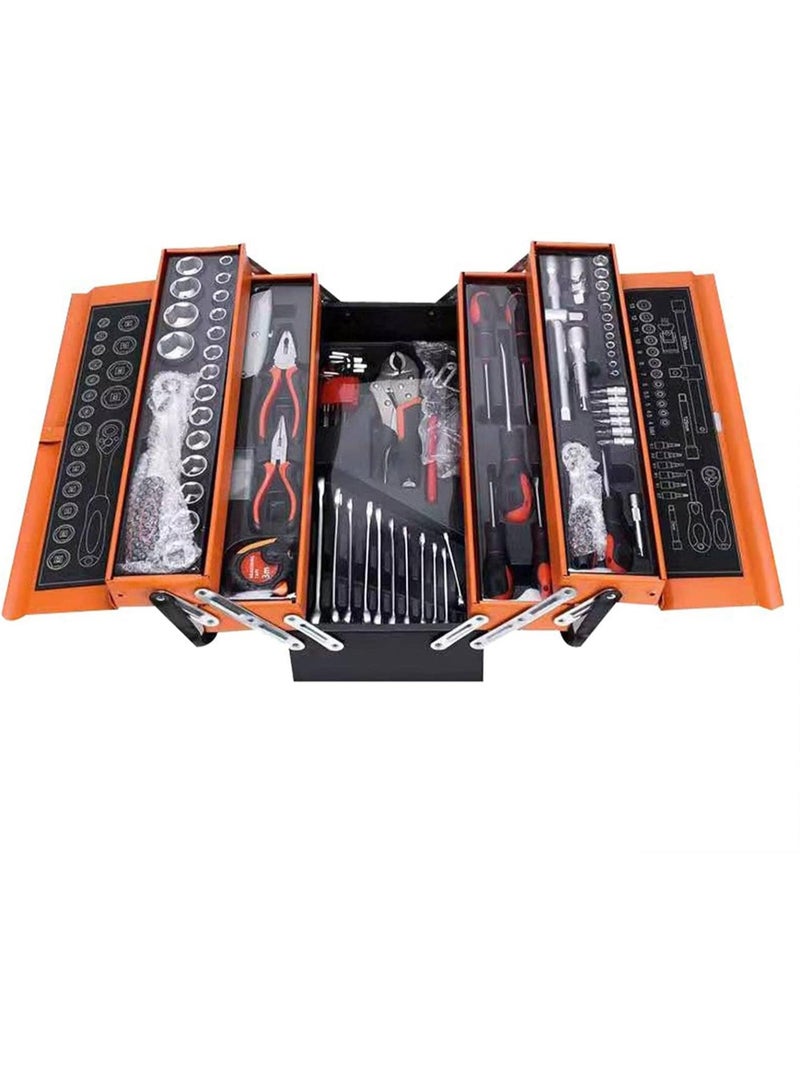 GGOOT 85 Pieces of Auto Repair Tool Set, Hand Tools, Universal Storage Tool Box, Hardware Pliers, Ratchet Socket Wrench  - Image 1