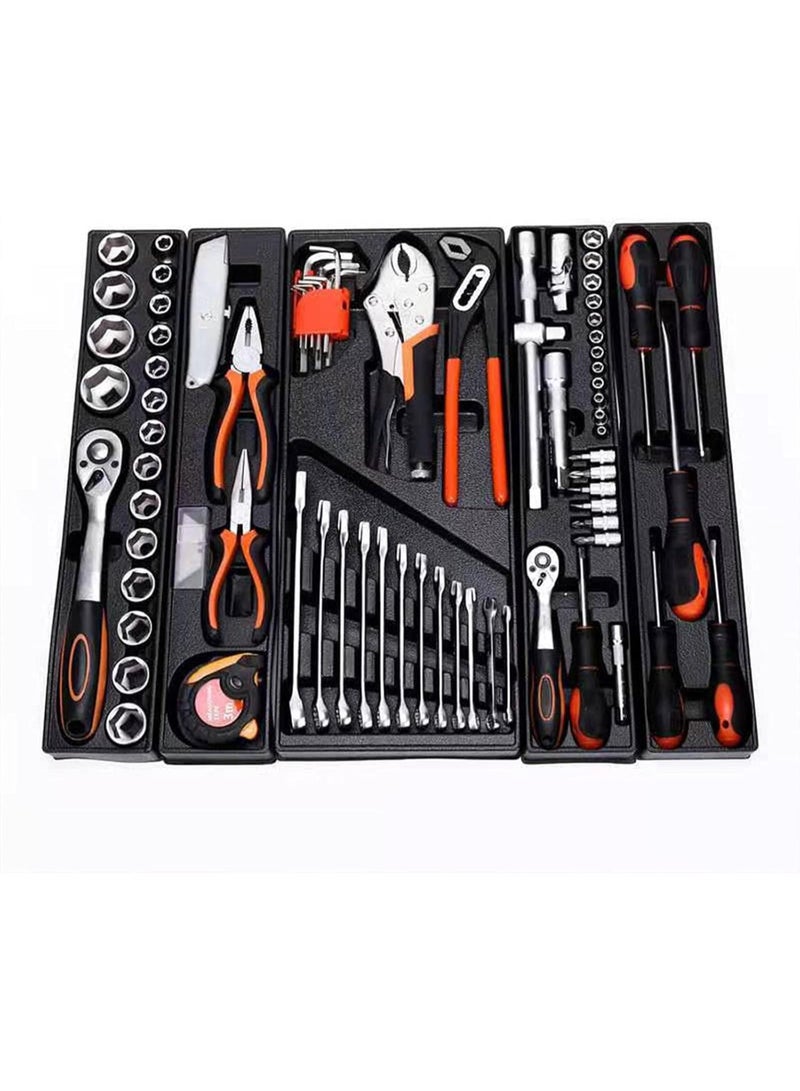 GGOOT 85 Pieces of Auto Repair Tool Set, Hand Tools, Universal Storage Tool Box, Hardware Pliers, Ratchet Socket Wrench  - Image 3