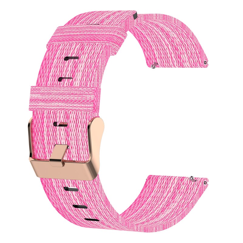 S-TOP For Garmin Forerunner 255 22mm Nylon Woven Watch Band(Pink) - Image 2