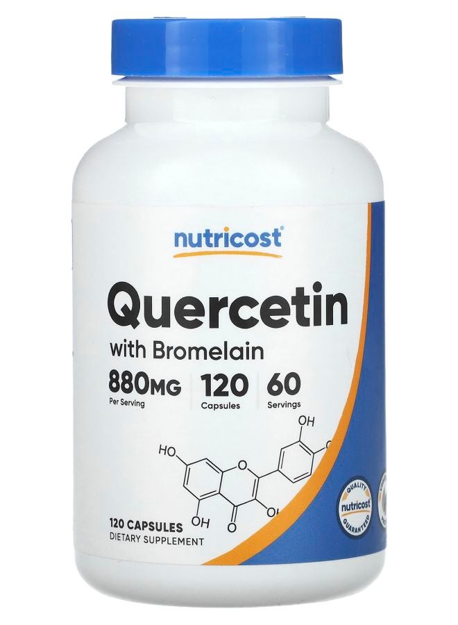 Nutricost Quercetin with Bromelain 120 Capsules
