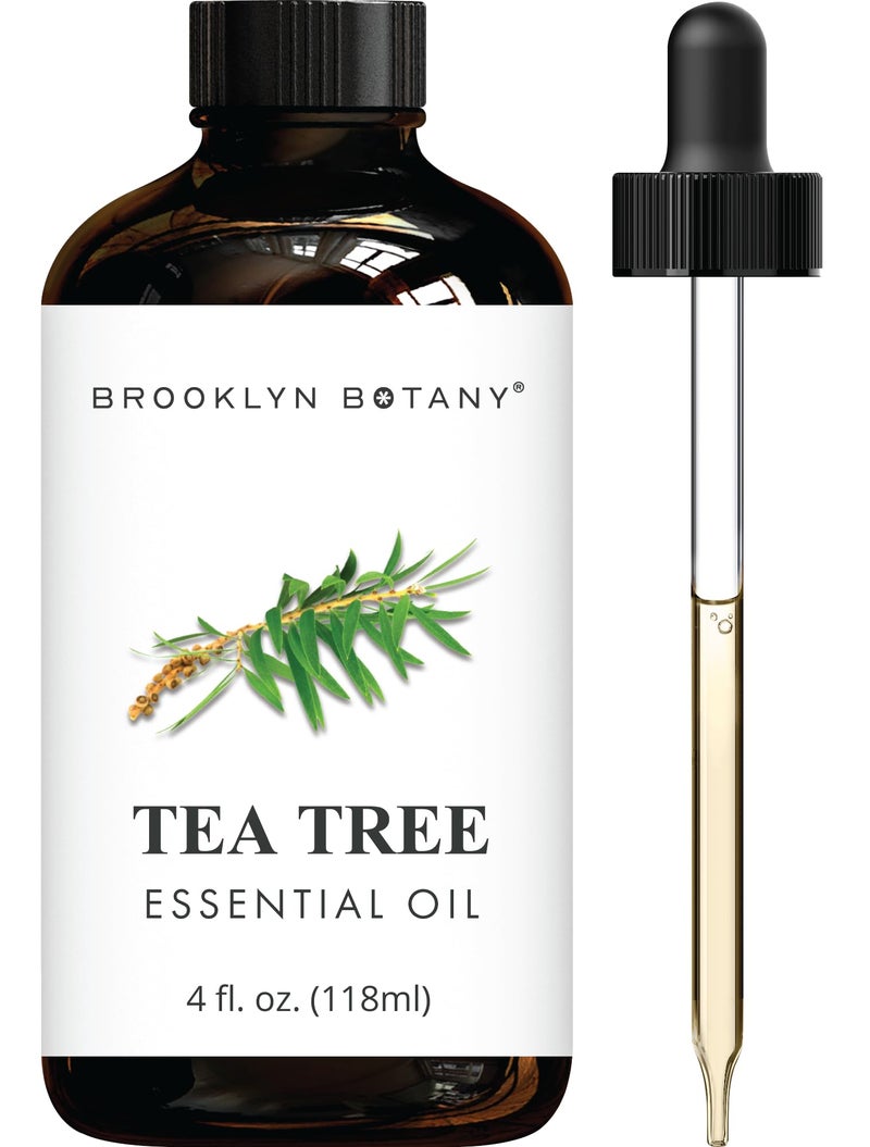Brooklyn Botany Tea Tree Essential Oil Huge 4 Fl Oz 100 Pure and Natural Premium Grade with Dropper for Aromatherapy and Diffuser - Image 1