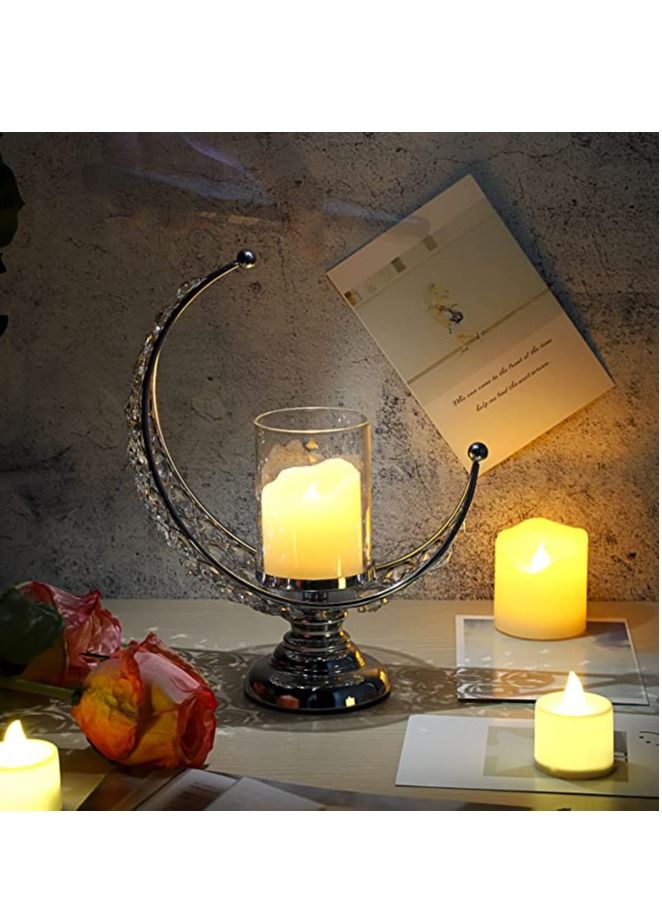 دلس DLS حامل شموع على شكل القمر فضي - Image 5