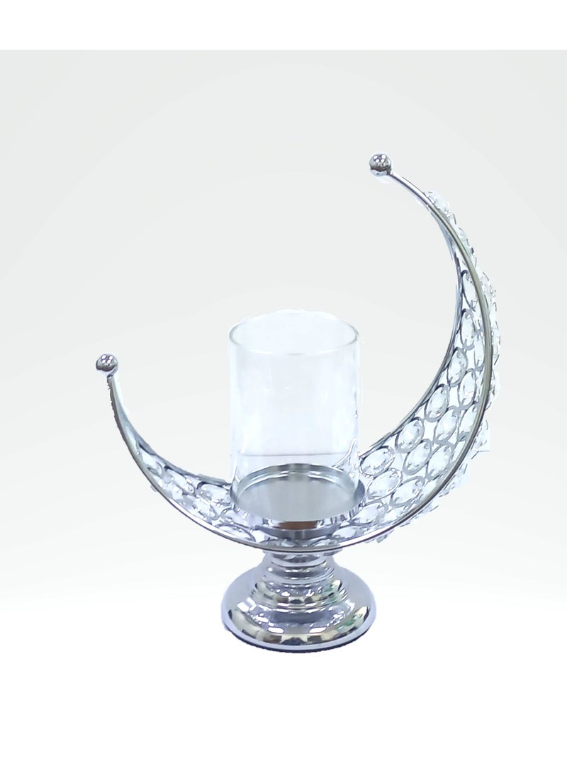 دلس DLS حامل شموع على شكل القمر فضي - Image 1