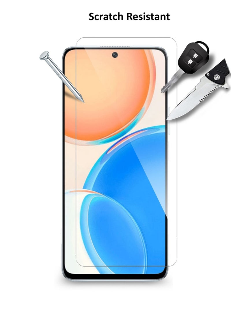 دبليو تيك لاصقة حماية الشاشة من الزجاج المقوى لهاتف هونر X8 شفاف - Image 3