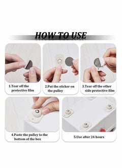 Y&D Stainless Steel Self Adhesive Universal Wheels Mini Caster Wheels Swivel 360 Degree Rotation Sticky Pulley for Bins Bottom Storage Box Furniture Trash Can (8 Pcs)  - Image 4