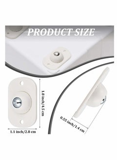Y&D Stainless Steel Self Adhesive Universal Wheels Mini Caster Wheels Swivel 360 Degree Rotation Sticky Pulley for Bins Bottom Storage Box Furniture Trash Can (8 Pcs)  - Image 2
