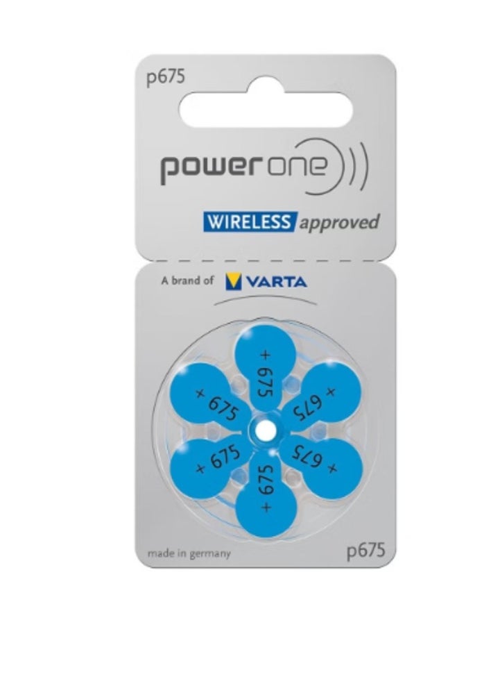 Power One 6pcs High Level Battery Kit for Hearing Aids  - Image 1