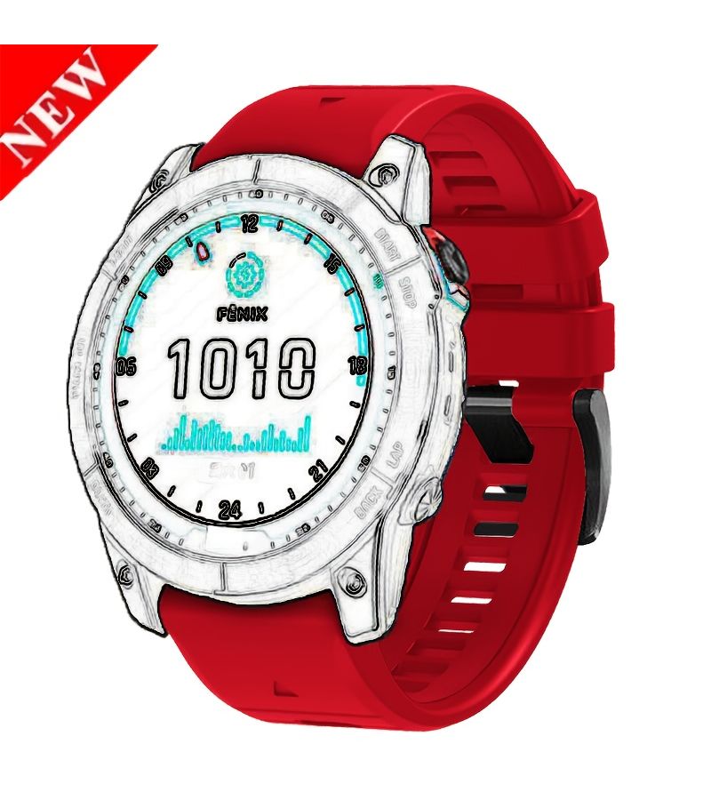 حزام ساعة رياضي أخضر عسكري مقاس 26 ملم سريع التهوية متوافق مع ساعات Garmin Fenix وForerunner وInstinct وEnduro - Image 2