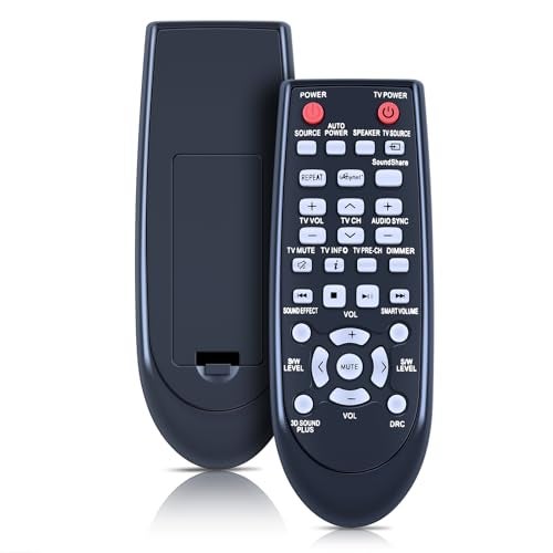 WDZP AH59-02547B Soundbar Remote Control Replace fit for Samsung Sound Bar AH68-02644D-00 HW-F450 HW-F450ZA HW-FM45 HW-FM45C PS-WF450 HWF450 HWF450ZA HWFM45 HWFM45C PSWF450 AH6802644D00 HW-F450/ZA - Image 1
