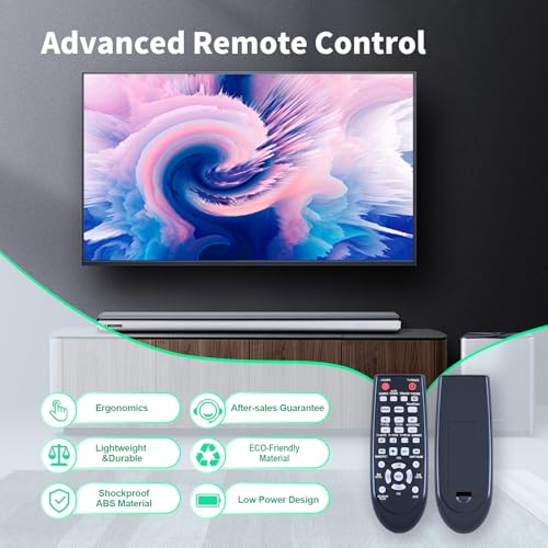 WDZP AH59-02547B Soundbar Remote Control Replace fit for Samsung Sound Bar AH68-02644D-00 HW-F450 HW-F450ZA HW-FM45 HW-FM45C PS-WF450 HWF450 HWF450ZA HWFM45 HWFM45C PSWF450 AH6802644D00 HW-F450/ZA - Image 3