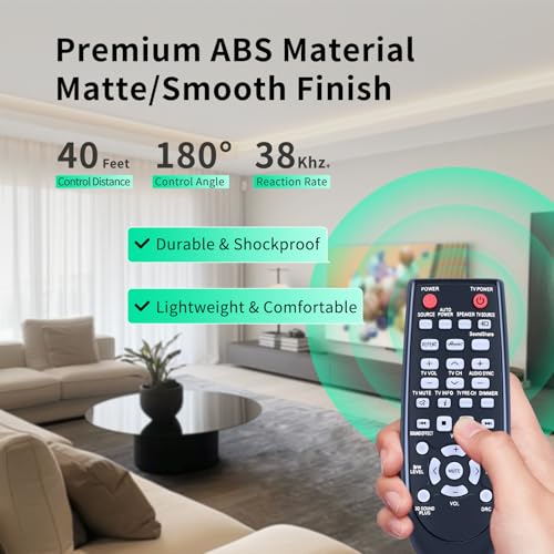 WDZP AH59-02547B Soundbar Remote Control Replace fit for Samsung Sound Bar AH68-02644D-00 HW-F450 HW-F450ZA HW-FM45 HW-FM45C PS-WF450 HWF450 HWF450ZA HWFM45 HWFM45C PSWF450 AH6802644D00 HW-F450/ZA - Image 5