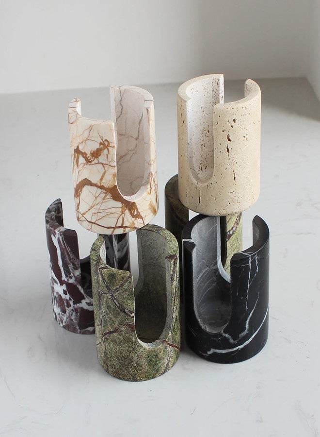 Nawgnail Natural Marble Travertine Sponge Holder for Kitchen Counter, Drying Rack, Sponge Caddy for Sink Organizer - Green Rainforest Marble - Image 3