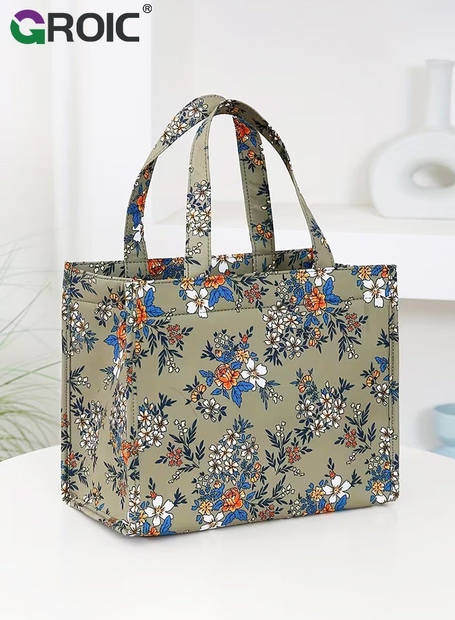 GROIC Insulated Lunch Bag,Cooler Bag for Food,Collapsible Thermal Tote Bag and Food Warmer Bag, Frozen Food Storage,Lunch Box Container,Reusable Travel Office Work Beach Cooler Tote Bag - Image 1