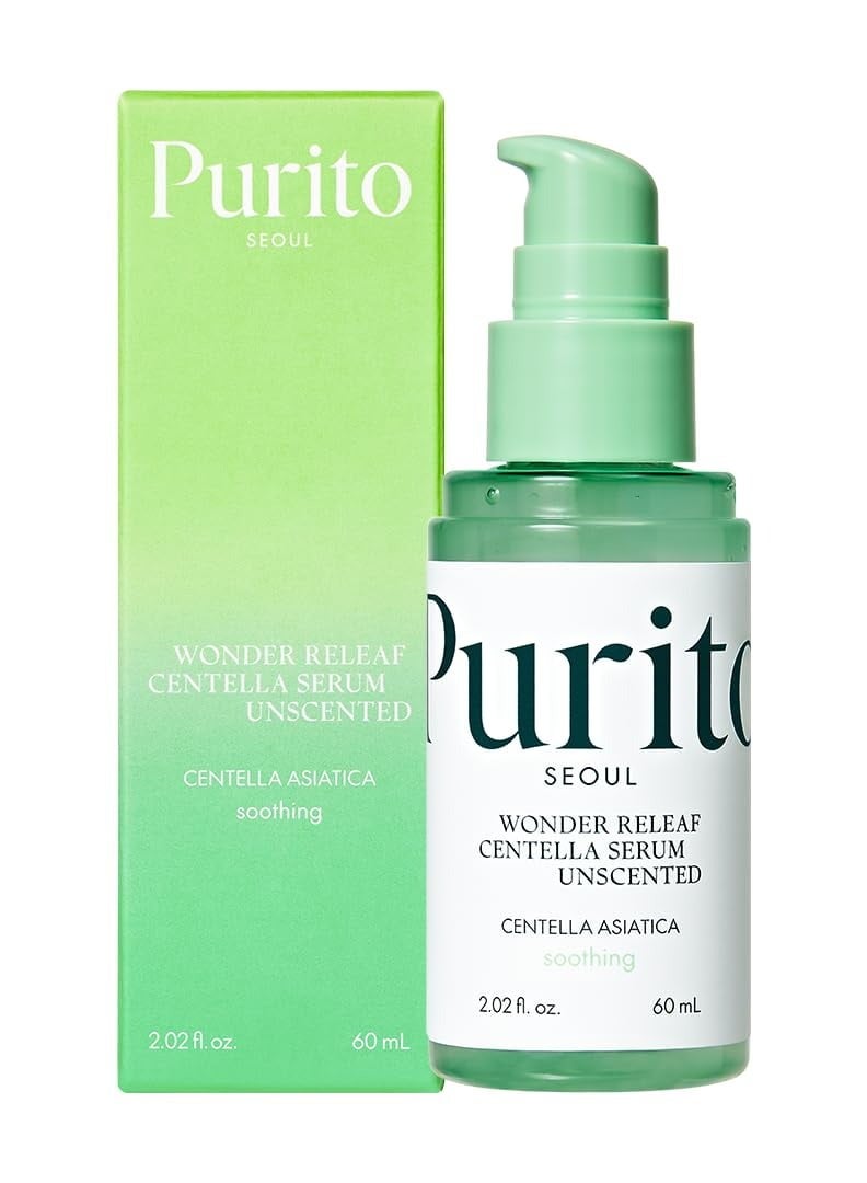 PURITO Centella Unscented Serum, Korean Centella, for All Skin Types, Ampoule, Soothing, Calming, Facial Serum for face, Vegan & Cruelty-Free, Korean Skin Care, 60ml 2fl.oz - Image 1