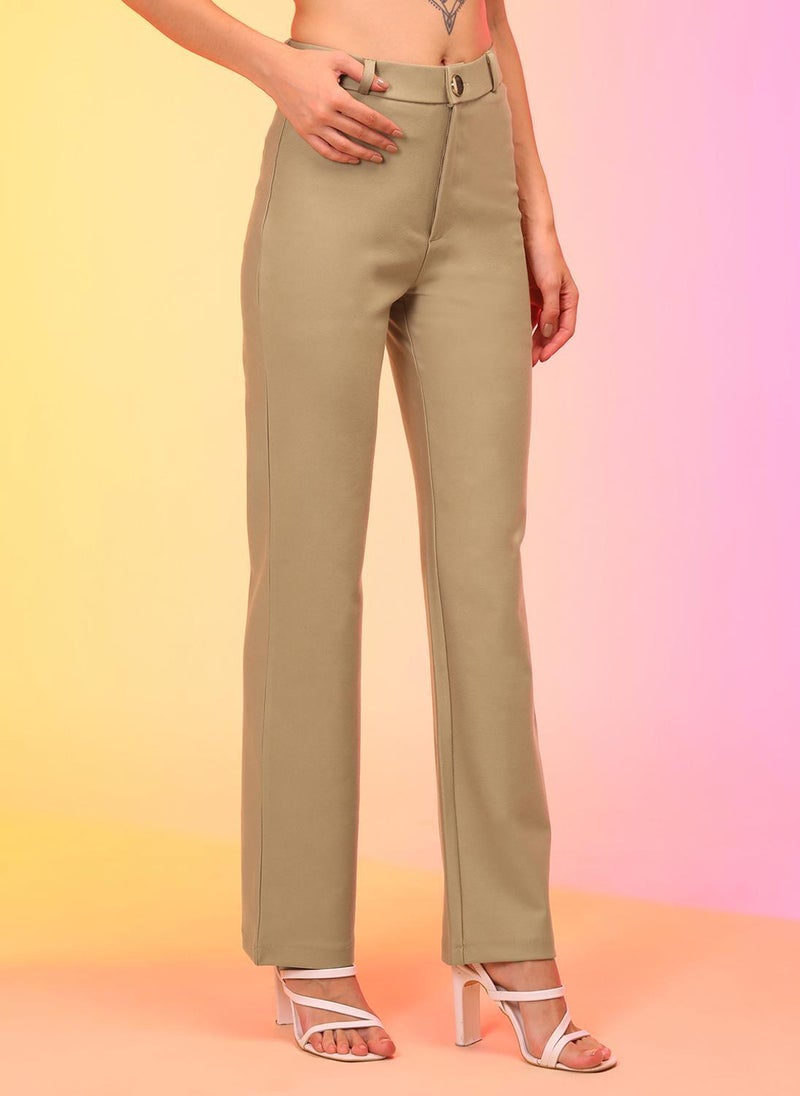 Globus Women's Jeggings Camel Brown Casual Mid Rise with Pockets - Image 3