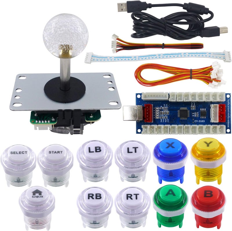 طقم DIY لأركيد ، وحدة تحكم PS3، أزرار أركيد على طراز Xbox One، مشفر USB لأجهزة الكمبيوتر وPS3 وXbox، مفتاح ميكانيكي للوحة المفاتيح، مفتاح دقيق، عصا أركيد. - Image 1