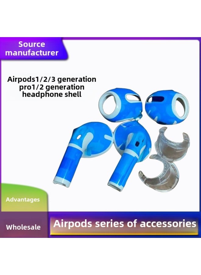 Generic - Original Suitable For Apple Bluetooth Headset Airpods 1/2/3 Generation Pro Ear Shell Repair Accessories-Color:pro Headphones 6-piece Set - Image 1