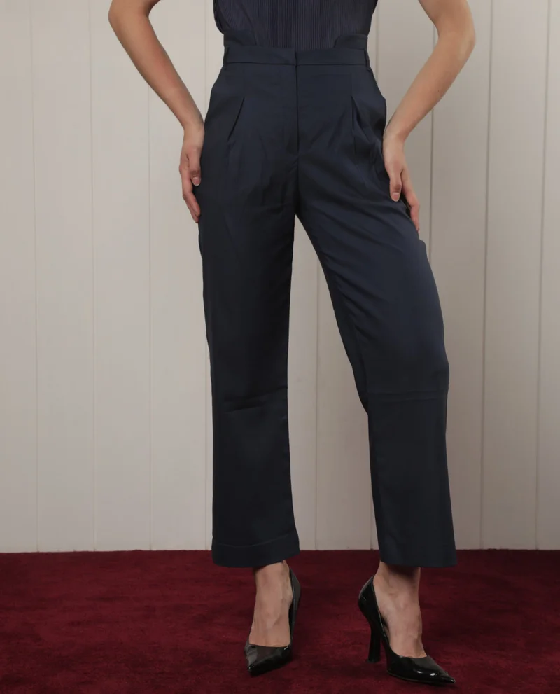 ريريزم Women's Stretch High-Waist Wide-Leg Trousers