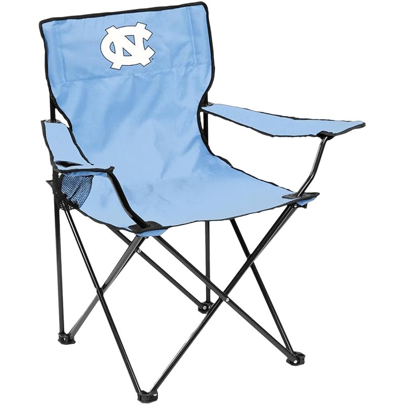 Logo Brands NCAA North Carolina Tar Heels Quad Chair Unisex Adult Chair with One Cup Holder Team Color One Size