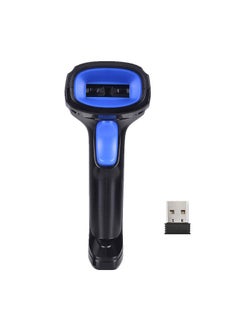 2-in-1 2.4G Wireless Barcode Scanner & USB Wired Barcode Scanner Automatic Handheld 1D Bar Code Scanner Reader with Rechargeable Battery Mini USB Receiver USB Cable for Computer Laptop