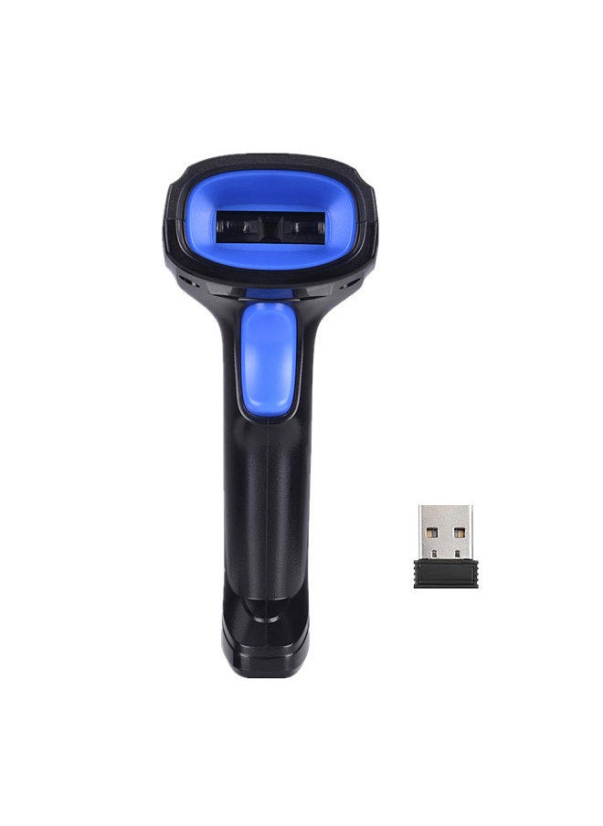 Generic - 2-in-1 2.4G Wireless Barcode Scanner & USB Wired Barcode Scanner Automatic Handheld 1D Bar Code Scanner Reader with Rechargeable Battery Mini USB Receiver USB Cable for Computer Laptop - Image 1