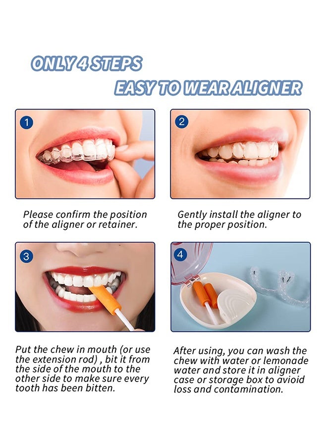 إم إكس إن 18 PCS Aligner Chewies, Medical Grade Silicone Orthodontic Chompers, Aligner Trays Seaters Chewies for Invisمواءمة Aligner - Image 3