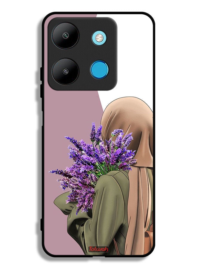 Tolwak Infinix Smart 7 Protective Case Cover Holding Flower - Image 1