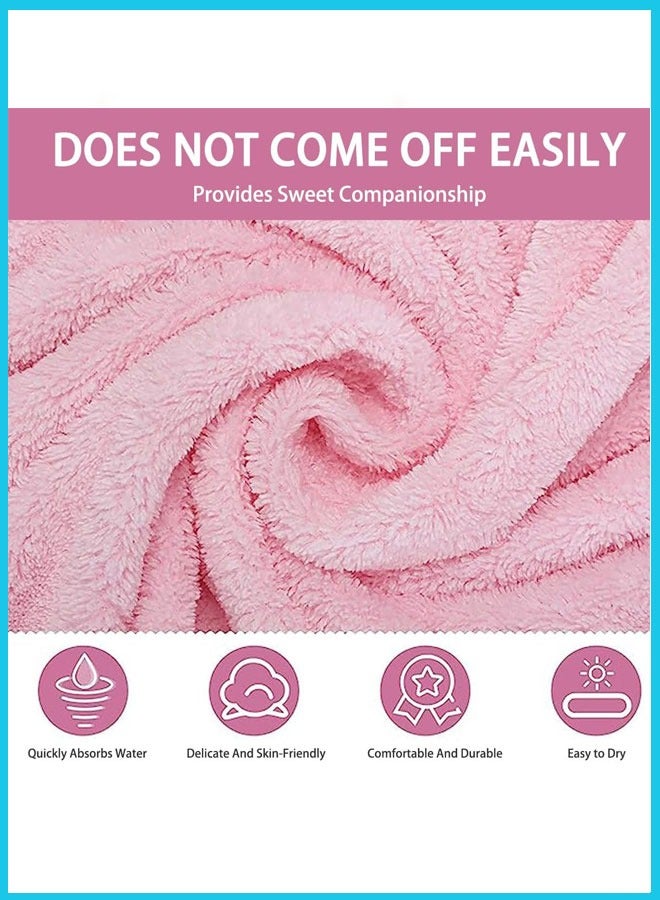 Berma Baby Baby Hooded Towel, 80×80 cm Large Size Baby Bath Towel, Unique Animal Design Cotton Baby Bath Towel, Ultra Soft Absorbent and Non-Balling, for Baby Boy and Girl (Pink)  - Image 3