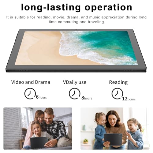 HOTTABLET Tablet 10inch Android 15 RAM 12GB48Expand ROM 64GB 28MP Dual Camera 6000mAh Battery TabletcaseStylusBlack - Image 3
