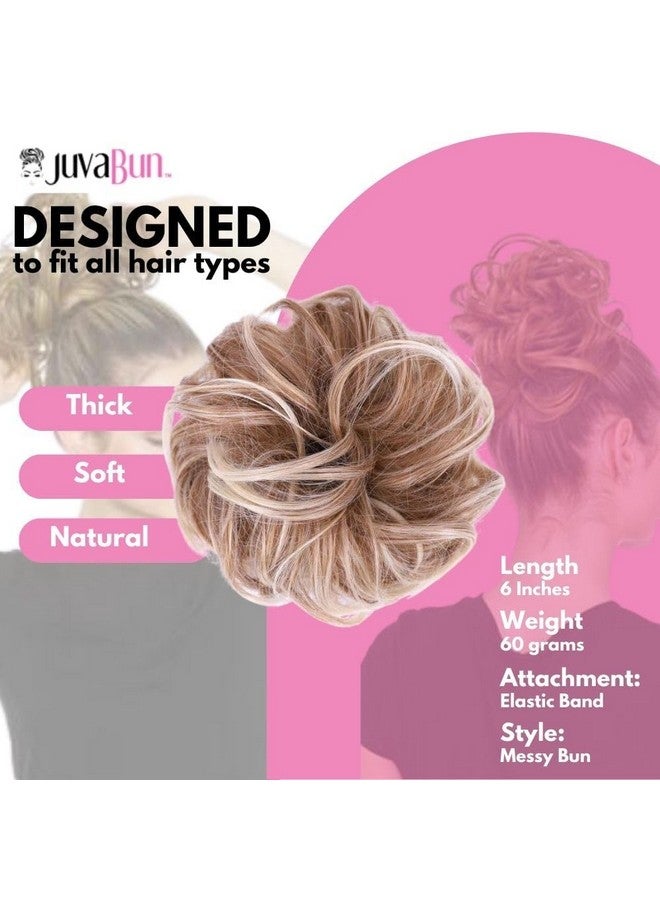 JuvaBun Messy Bun Hair Piece - Light Brownish Blonde color, Synthetic Hair, Foam Material, Women's Wig, Easy Upkeep - Image 5