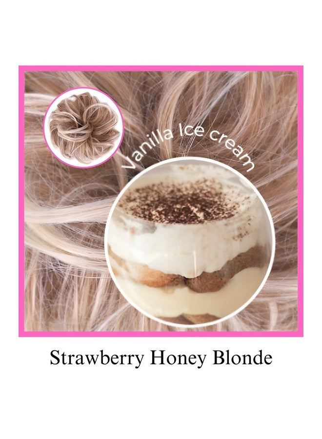 JuvaBun Messy Bun Hair Piece - Light Brownish Blonde color, Synthetic Hair, Foam Material, Women's Wig, Easy Upkeep - Image 4