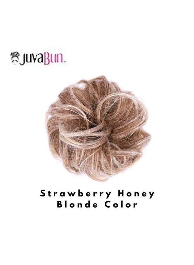 JuvaBun Messy Bun Hair Piece - Light Brownish Blonde color, Synthetic Hair, Foam Material, Women's Wig, Easy Upkeep - Image 2