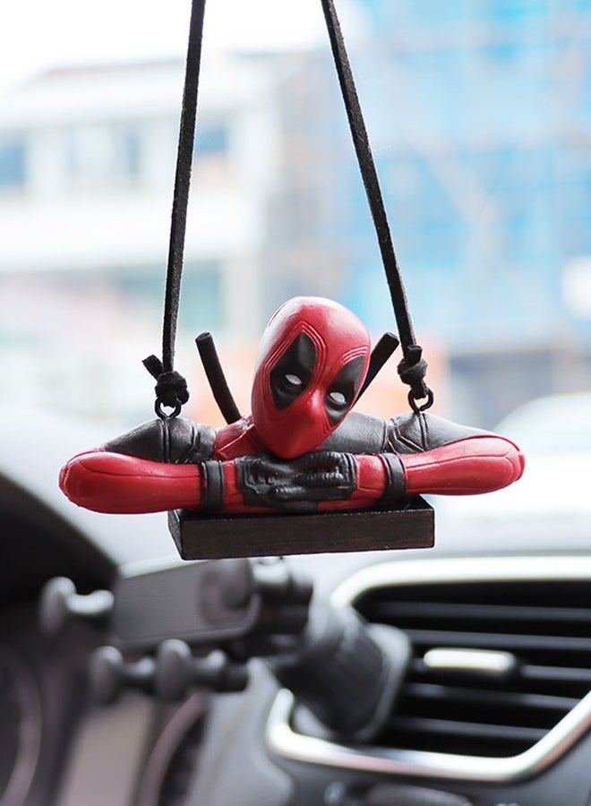 Little  Deadpool Car Decoration Accessories Car Mirror Suspension Accessories Car Mirror Suspension Accessories Personalized Car Rear View Mirror Pendant for Car Interior Decoration - Image 2