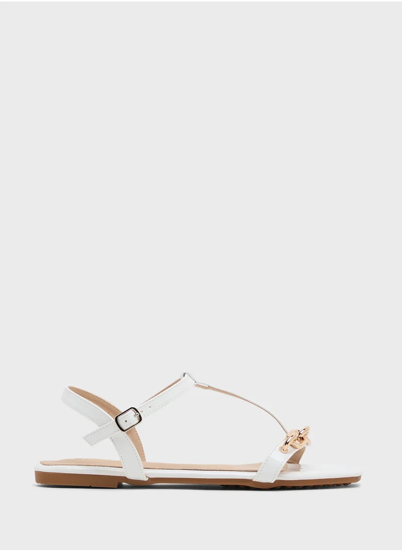 ELLA Flat Sandal With Anke Strap