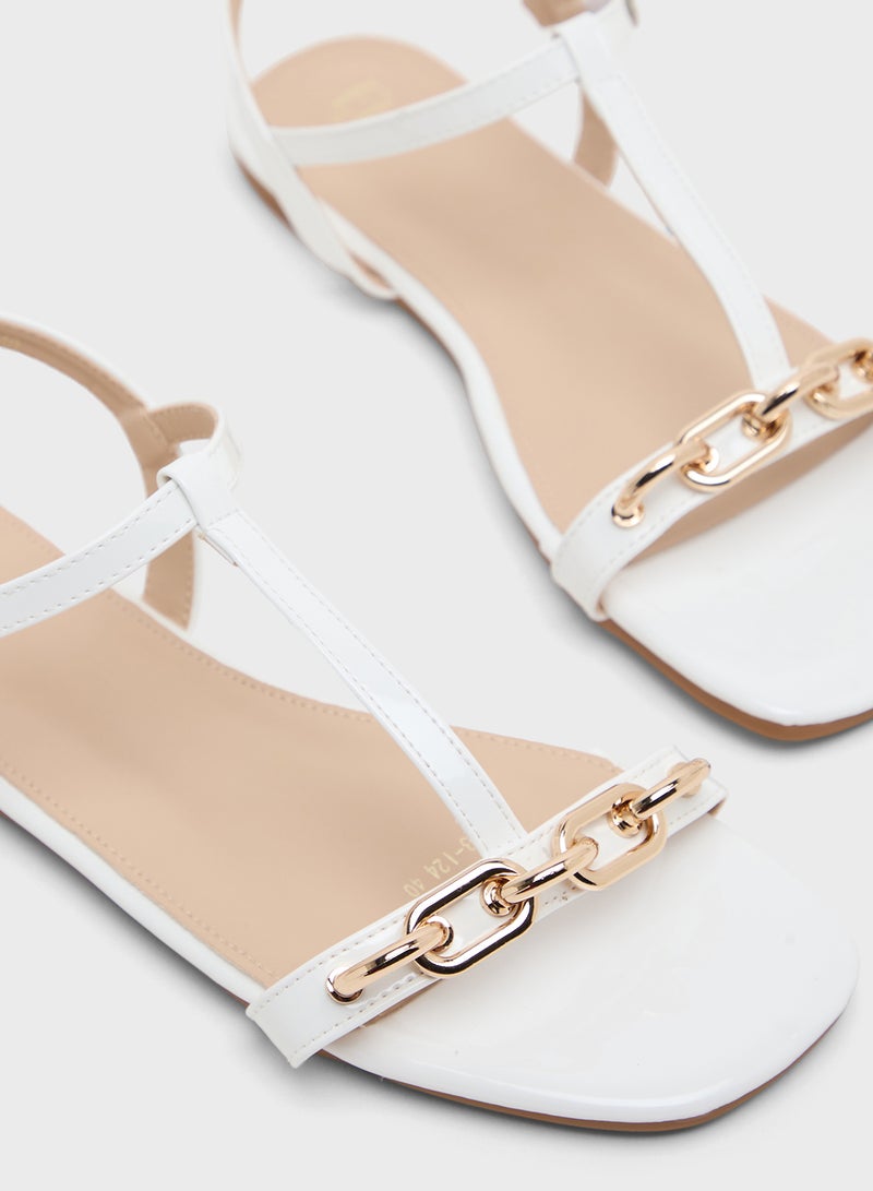 ELLA Flat Sandal With Anke Strap  - Image 4