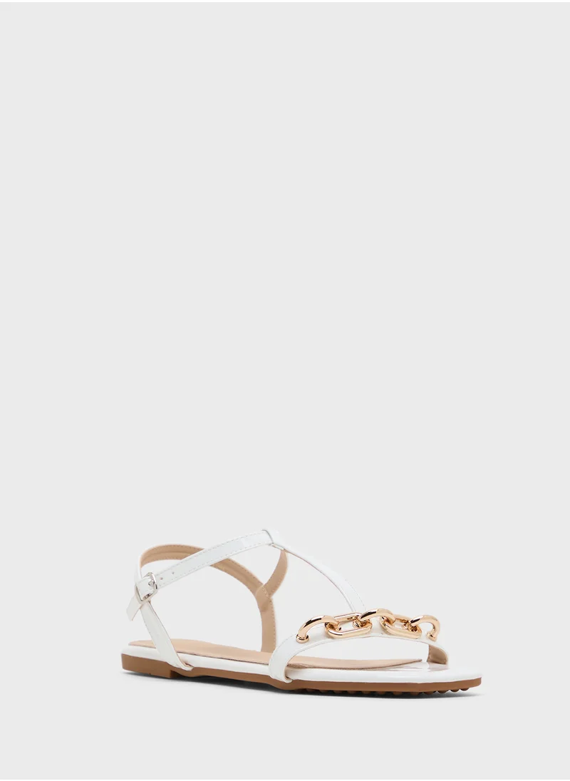 ELLA Flat Sandal With Anke Strap