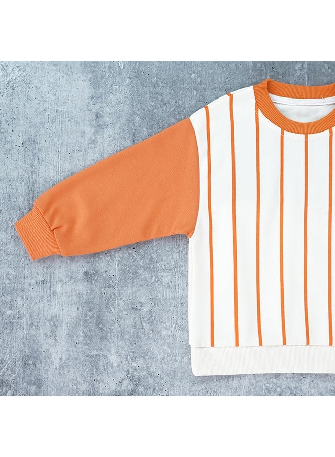 LITTLE SURPRISE BOX Orange & Green colorblock Full Sleeves shirt for Kids - Image 5